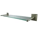 Kingston Brass BA6019SN Millennium Glass Shelf, Satin Nickel by Kingston Brass