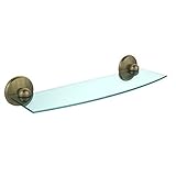 Allied Brass MC-33/18-ABR 18' Beveled Glass Shelf Antique Brass [並行輸入品]