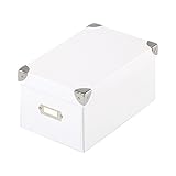 ふた付き収納ボックス カラーボックスの整理にも 折りたたみストレージボックス 〔S〕 シュガーホワイト