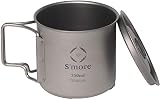 S'more(スモア) Titanium Mug with LID チタンマグ チタンマグカップ 550ml 蓋付き シルバー [並行輸入品]