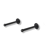 素朴な状態工業パイプ壁ブラケットRustオイルフリー10インチブラックのセット2