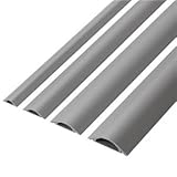 （まとめ） エレコム 床用モール 幅30mm×長さ1m グレー LD-GA1207／LG 1本 〔×10セット〕