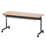 オフィスコム 法人様向け 会議テーブル スタッキング 幅1500×奥行600mm ナチュラル×ブラック OC-MTS1560-NABK