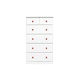 アルファタカバ ベビータンス ツマミチョイスシリーズ アリオ 60cm5段 (ガールレッド)