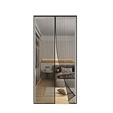 Firsttry 網戸 マグネット式 玄関網戸 網戸カーテン 90x235cm 自動開閉 簡単取り付け 通気性がよい キッチン/リビングルーム/玄関適応 マジックテープ付き（ブラック）