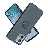 【OULO1】MOTOROLA G64 5G 用 ケース リング付き スマホケース G64Y 5G リング付き ケース 耐衝撃 一体型 携帯 カバー モト g64 5g tpu シリコン 薄型 柔らかい殻 360°回転 軽量 スタンド機能 車載ホルダー対応（ブラック）moto G64 Black