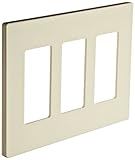 Morris Products 80910 Decorator Wallplate, Screwless, Snap-In, Ivory, 3 Gang [並行輸入品]