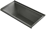KOHLER 1121-RW-58 Underscore 60-Inch x 30-Inch Alcove Bath with Bask Heated Surface, Tile Flange, an