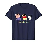 クレヨンしんちゃん　振り向き「ぶりぶり＆しんちゃん＆シロ」 Tシャツ
