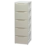 アイリスオーヤマ チェスト スリム 5段 幅32.4cm ホワイト/アイボリー COD-325