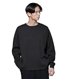 [ナノ・ユニバース] ミラノリブ ワイド クルーネック ニット メンズ L 023 チャコール 672-5222216
