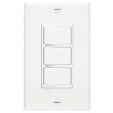 High Quality 66W Three-Function Wall Control for Ventilation Fans, White