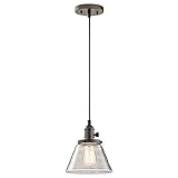 Kichler Lighting 43851 ni Avery 8 – 3 / 4 " H 1ライトミニペンダント、つや消しニッケル 43851OZ 1