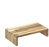 WOODPRO アカシア モニター台 デスクシェルフ 幅30cm 高さ12cm 奥行20cm 無塗装 完成品 木製 モニタースタンド 卓上 パソコン台 ディスプレイ台 机上台 コの字ラック 受注生産
