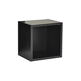 arne ウォールラック 壁掛け棚 石膏ボード 日本製 奥行24cm 耐荷重10kg 可動棚 シェルフ 本棚 Wall Box S-30 ブラック