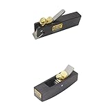 Perfk 2個入り　木工ツール　プレーナー　平削り用バイト　HSS刃　片手操作　ジョイナリー　小型　ヴィンテージ　4種類　 - 75x12x20mm＋80x13x21mm