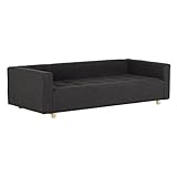 arne ベンチソファ ベンチ イス 背もたれ 肘掛け 片肘付き コーナーソファー Baggy DX-コの字 3×7 ファブリック ブラック