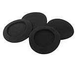 Sound Wave【 65mm 4個 】ヘッドホン交換用イヤーパッド直径65mm 黒 左右２セット アルミ チャック包装65mm (4個ｾｯﾄ)