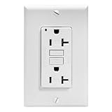Leviton X7899-W SmartlockPro Slim GFCI Tamper-Resistant Receptacle with LED Indicator, 20-Amp, White