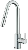 Danze D457030SS Amalfi Snapback Single Handle Pull Down Kitchen Faucet, Stainless Steel [並行輸入品]