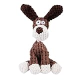 I'm so happy 犬のおもちゃ 音が鳴る 小型犬 犬 ぬいぐるみ ストレス解消 玩具 噛む 音 グッズ 犬用 頑丈 (ブラウン)