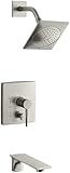 KOHLER K-T14776-4-BN Stance Rite-Temp Bath/Shower Trim, Vibrant Brushed Nickel [並行輸入品]