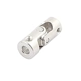 uxcell ユニバーサルジョイント ユニバーサルカップリング ボア径4mm-2.3mm シルバートーン 1個入り