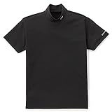 [ゼロハリバートン] ZHG-A7b カラットモックネック半袖 吸汗速乾/UV CARAT×DELTA (M, ブラック)