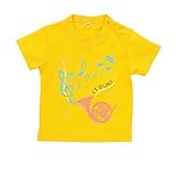 BabyChips ホルンと音符(名入れ半袖ベビーTシャツ) 130 デイジー