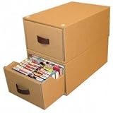 Amazon Dvd収納ボックス 4個セット 完成品 ダンボール 収納 B6判のコミックの収納 収納ケース ボックス オンライン通販