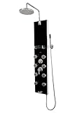 Pulse 1015-2 Makena II Shower Spa with Black Glass and Chrome Hardware, Black/Chrome by Pulse