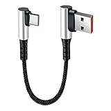 USB C 充電ケーブル - 短い USB C 充電ケーブル、USB タイプ C データ ケーブル | 6A USB Type C アダプターコード、0.25m 超高速充電ケーブル、車、パワーバンク、モバイルゲーム用、リバーシブル USB 3.1 ケーブル