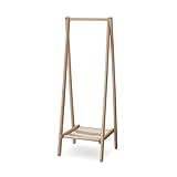 帆布を使った折りたためるハンガーラック　　ベージュ