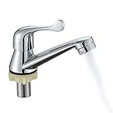 CHIYUYISEN 洗面台タップ シングルレバーホット&コールドミキサーレバーハンドル バスルームシンクタップ 浴室洗面台キッチンシンクアクセサリー