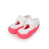 Yuelian 手編みニットソックス ２色スタイル ベビーシューズ (ももいろ)