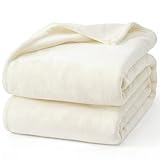 Hansleep 毛布 シングル ブランケット 100x140cm ベージュ マイクロファイバー 柔らかく肌触り フランネル 洗える 静電防止 四季適用 (100x140,ベージュ)