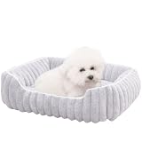 ZurZur 犬 猫 ベッド 冬 暖かい ペットベッド クッション スクエア型 猫ベッド 犬ベッド ふわふわ もふもふ ぐっすり眠る 防寒 ペットソファー 滑り止め 洗える 小型犬用 ペット用品 通年