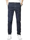 Maioule パンツ メンズ カジュアル チノパン ストレッチ スウェットズボン チノパン ストレッチ ワークパンツ ロングパンツ 細身デザイン 大きいサイズ スキニー カジュアル カラーパンツ 春 夏 秋 冬FH05(ネイビーブルー,33)