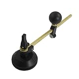 uxcell ガラスカッター　16.5cm ブラック　ゴールドトーン15cm径オイル ホイール デザイン カッター