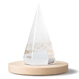 盛り塩 金櫻神社 神塩使用 交換不要 水晶入りクリスタル 日本製 高さ約5.2cm × 直径約2.3cm(底面) 玄関 トイレ 神棚 お祓い済塩使用 オルゴナイト 縁起物 おしゃれ 風水 木製台座付き