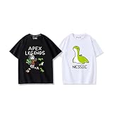 [QWJHGBC] APEX Tシャツ ネッシー ワットソン 半袖 夏服 丸首 軽量 柔らかい 快適 通気性 エーペックスレジェンズ ゲームキャラクター カジュアル 記念シャツ おしゃれ 大人 学生 男女兼用 (XL,A) [並行輸入品]