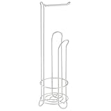 InterDesign Classico Free Standing Toilet Paper Holder for Bathroom Storage - Pearl White by InterDe