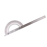 Perfk ステンレス製　分度器　180度　回転　0-300mm　角度　ルーラー　ファインダー　耐久性