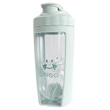 FIGO プロテインシェイカー シェイカーボトル 710ml ボール付 持ち運び携帯 BPAフリー 液漏れ＆匂い防止 大容量 オパールグリーン