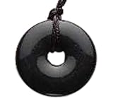 Smart Mom Teething Bling Donut Shaped Pendant Necklace (Onyx) [並行輸入品]