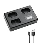 SHEAWA NP-FW50 充電器 充電情報表示 ディスプレー付 急速充電 3個同時充電 チャージャー USB充電 Alpha A6400, A6000, A6300, A6500, A5100, A7, A7II, A7RII, A7SII, A7S, A7S2, A7R, A7RII, A55, RX10など対応