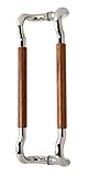 積層強化木プルハンドル 曲線型B レッド (両面)　30φ 480mm (SK-1119-R-30-480-RE)　10組入