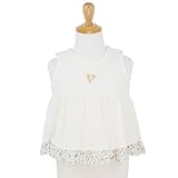 日本製 小花柄使い フリル ジャンスカ 夏用 アイボリー 70cm