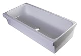Alfiブランドab36tr 35.5 "上マウントPorcelain Bath Troughシンク、35.5 " inホワイト