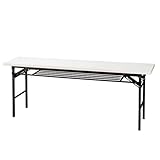 折畳式会議テーブル 1800×450 ホワイト KM1845TW